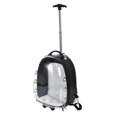 Imagem de Chalesco Mochila Vision com Rodas Pretas para Cães e Gatos