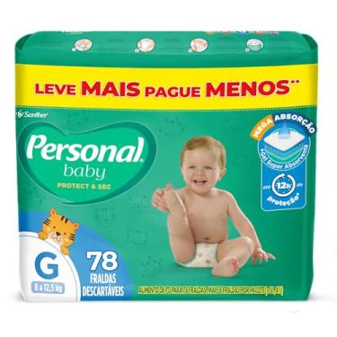 Imagem de Fralda Personal Baby Protect & Sec Grande Promo - 78 Unidades