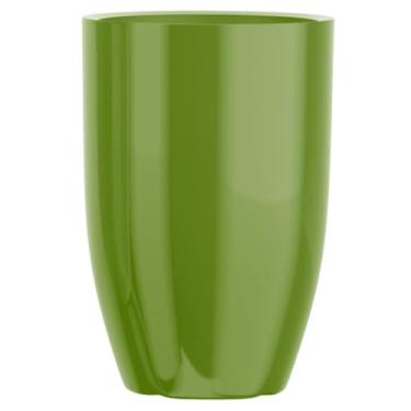 Imagem de Vaso Redondo Fibra De Vidro Vitrificado Madri 44cm Decorativo (Verde Claro)