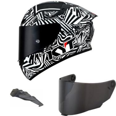 Imagem de Capacete KYT TT Course Espargaro Winter Test 20 Preto e Branco Fosco M