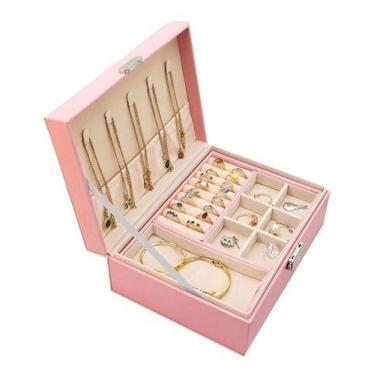 Imagem de Porta Joias Organizador Maleta Grande Feminino Viagem - Tem Tudo OnLin