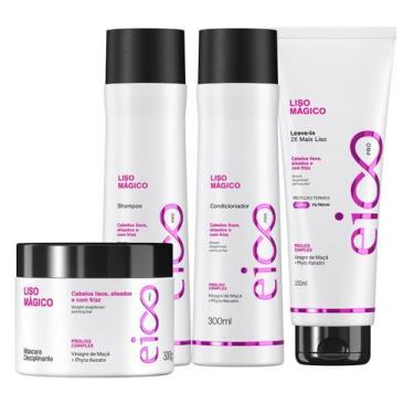 Imagem de Eico Pro Liso Mágico Shampoo Condicionador Máscara Leave-in - Eico Cos