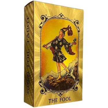 Imagem de The Rider Waite Tarot Plastificado Tarô de Cartas Douradas Baralho Imp