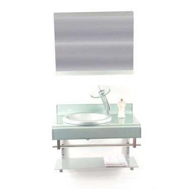 Imagem de Gabinete Vidro Banheiro Estilo Choppin Full Inox Cores - Cubas e Gabin