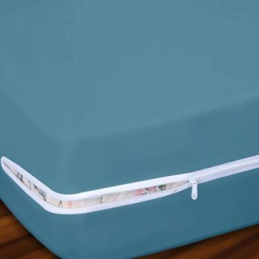 Imagem de Kit 2 Capas Para Colchão Casal 100% Algodão 138x188x30 cm - SUL BRASIL