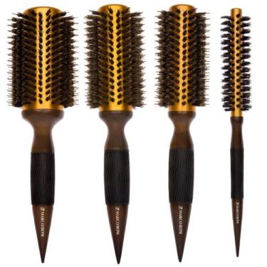 Imagem de Kit 4 escovas termicas metalicas javali P M G gg marco boni - Genérico