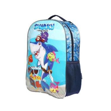 Imagem de Mochila Costa Grande Infantil Tubarão Meninos Escolar - Rocie, Azul