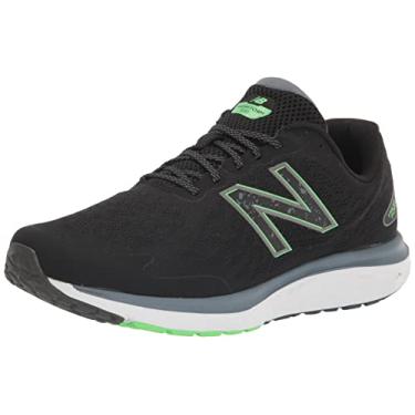 Imagem de New Balance Fresh Foam 680 V7 Tênis de corrida masculino, Preto/mola vibrante, 10 X-Wide
