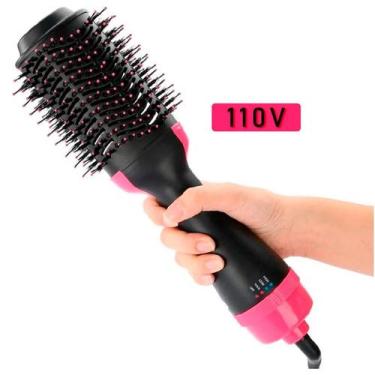 Imagem de Escova De Cabelo E Secador 2 Em 1 Soft  Cor Preto E Rosa - LAURUS