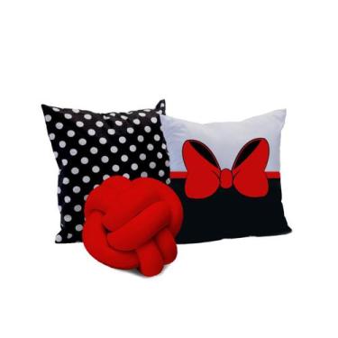 Imagem de 3 almofadas kit completo estampas sofisticadas capa c zíper e refil co