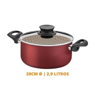 Imagem de Jogo Panelas 2 Pçs Alumínio Antiaderente Patv1, 2 Tramontina, Vermelho