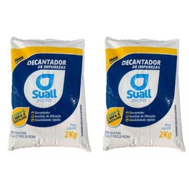 Imagem de Kit 2 Decantador Impurezas 2kg Sulfato De Aluminio Suall - Geral