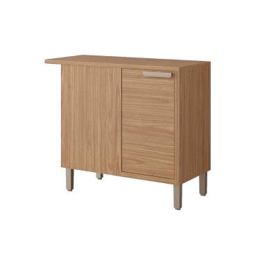 Imagem de Módulo Cozinha MGM Estela Balcão c/ Tampo Nicho de Canto c/ 1 Porta 92cm Freijo-MGM