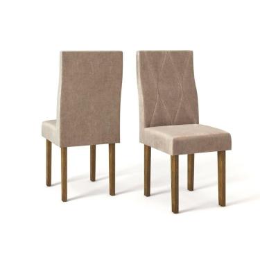 Imagem de Kit 2 Cadeiras de Cozinha Ágata 2 Un Demolição/Suede Kraft - DJ Móveis