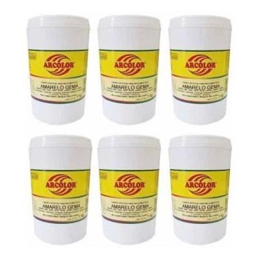 Imagem de Corante Em Pó 1kg Fardo C/6 Unidades Amarelo Gema - ARCOLOR
