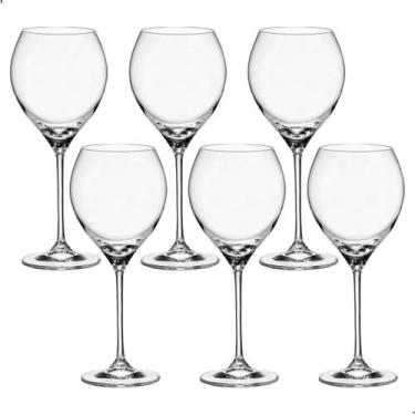 Imagem de Taça de Cristal Bohemia Para Vinho 470 ml Carduelis 6 Peças - Bohemia 