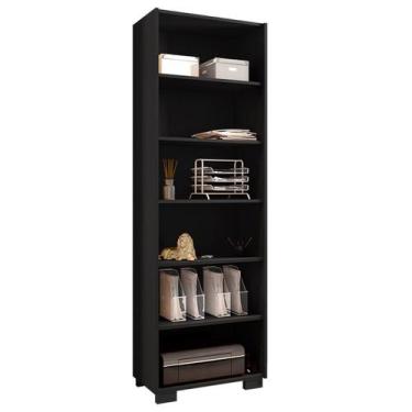 Imagem de Estante Livreiro Alto 5 Prateleiras Office - Móveis Leão, Preto