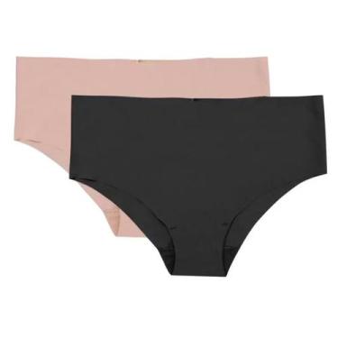 Imagem de Kit c/ 2 Calcinhas Caleçon corte a Laser Trifil ref. 5685, Preto, Maca