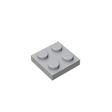 Imagem de Classic Bricks Plate 2 x 2 100 Piece, Compatible with Lego Parts 3022, Creative Play Set - 100% Compatible with Lego and All Major Brick Brands(Colour:Light Gray)