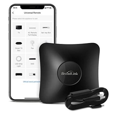 Imagem de BroadLink RM4 pro S e conjunto de cabos de sensor, hub de controle remoto RF IR universal com cabo USB Cabo USB de monitoramento de umidade e temperatura, funciona com Alexa, Google Home, IFTTT…