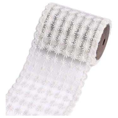 Imagem de SuiGlory Acabamento de renda off-white, acabamento de renda de costura de floco de neve para costura artesanal, decoração de casamento/noiva, decoração de casa, embalagem, 10 metros