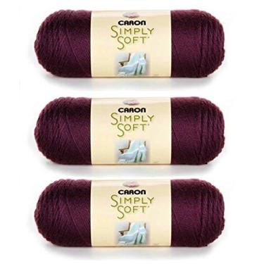 Imagem de Caron Simply Soft Yarn Solids (pacote com 3) Plum Perfect H97003-97613
