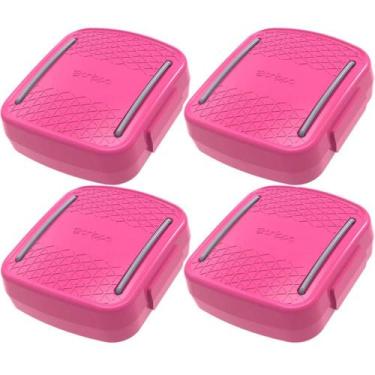 Imagem de 4 Porta Cotonetes Rosa Crippa para Viagem com Elástico Interno Portáti