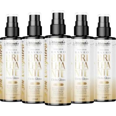 Imagem de Revenda 5 Spray Capilar Banho Brilhante Efeito Gloss Redutor de Volume
