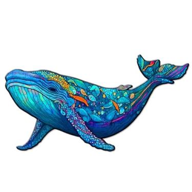 Imagem de Quebra Cabeça de Madeira Baleia, Wooden Puzzle | Diversão para toda família (A3)