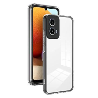 Imagem de Anel de proteção de câmera capa de telefone compatível com Motorola Moto G45 5G, capa de telefone 3 em 1 antiqueda compatível com Motorola Moto G34 5G XT2363-2 capa preta