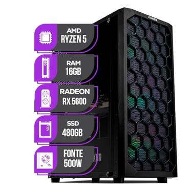 Imagem de PC Gamer Mancer | AMD Ryzen 5 5500 | Placa de Vídeo RX 5600 6GB | 16GB DDR4 | SSD 480GB | Fonte 500W 80 Plus