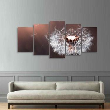 Imagem de Quadro Mosaico 5 Peças Flor Paisagem Dente de Leão 125x60 - Wall frame