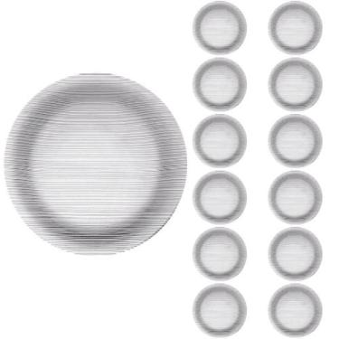 Imagem de Jogo Prato Fundo Redondo Duralex 22cm Diamante Refeição 12Un - NADIR F