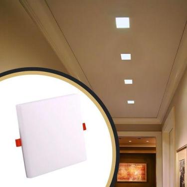 Imagem de  Painel de Led Plafon Quadrado Borda Infinita Frameless 3000K Branco Q