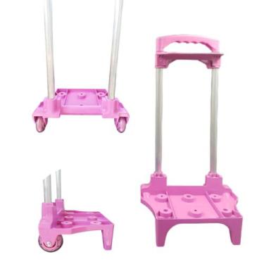 Imagem de Carrinho c/ trava para  Mochila de 40 cm - ROSA - LEKA PLAS