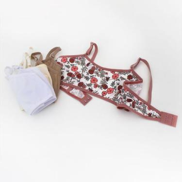 Imagem de Kit 20 Sutiã Top Infantil Sem Bojo Conforto Microfibra Estampado - Emp
