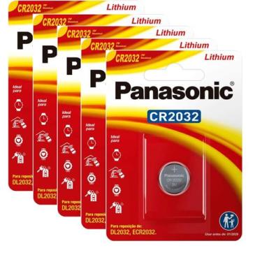 Imagem de Pilha Panasonic Cr2032 Botão - Kit De 5 Unidades