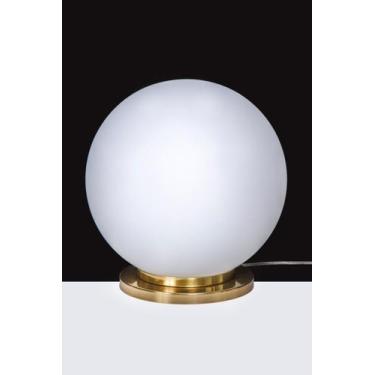 Imagem de Abajur Bola Vidro Fosco Globo 30cm Dourado Gold 246 - IluminaMundo