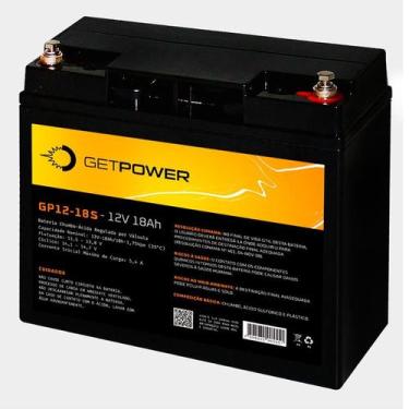 Imagem de Bateria Selada 12V 18ah GetPower Vrla Agm - NoBreak