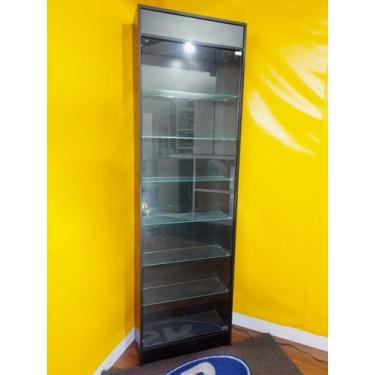 Imagem de Prateleira Anitta Porta de Vidro Preto - Sr Fabrica de Moveis 