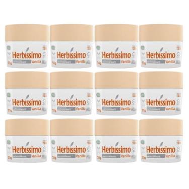 Imagem de Kit 12 Desodorante Creme Vanilla Herbíssimo 55G - Dana - Dana Cosmétic