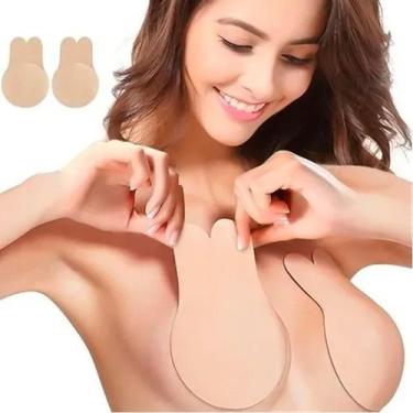 Imagem de Sutiã Adesivo Silicone Levanta Seio Invisível Não Cai - Push Up, P/M, 