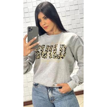 Imagem de Blusa de Moletom Feminina - Girls Store, Cinza, Único