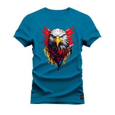 Imagem de Camiseta Plus Size Algodão T-Shirt Premium Estampada Gavião Olhar - Ne