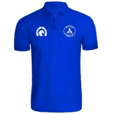 Imagem de Camiseta Mininu Bruto Gola Polo Ferradura Marca Country Azul, Azul, G