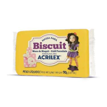 Imagem de Massa Pronta para Biscuit Porcelana Fria 90g - Acrilex, 536 - AMARELO 