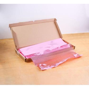 Imagem de Papel Kraft Colmeia Buzz 20 Folhas 50x50cm Imballa, ROSA