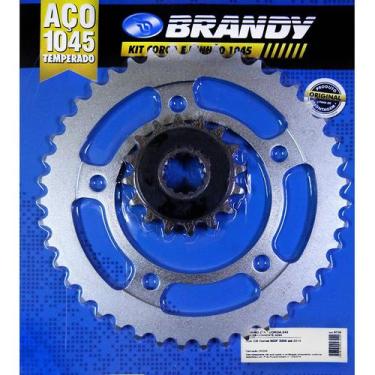 Imagem de Kit Relação Honda CB 600F Hornet 2008 até 2014 Brandy - Sem Corrente