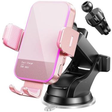 Imagem de Carregador de carro sem fio Mosurr 15W Suporte de telefone com fixação