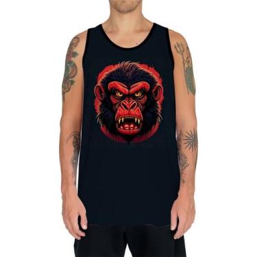 Imagem de Camiseta Regata Babuino Macaco Gorila Face Animais Selva 2 - Enjoy Sho